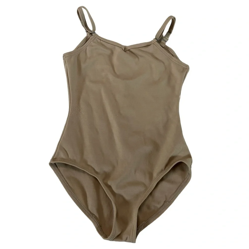 Capezio Nude Leotard Bodysuit Size Medium